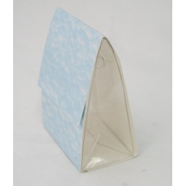 The box wing with the transparent bag - 7x4x8,5 cm