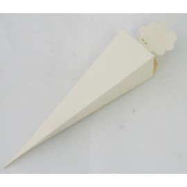 Small box with a "Cone flower" Ivory - 4x16cm