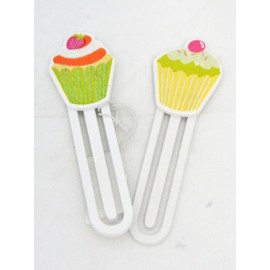 Bookmarks assorted wooden Cupcake with. Yellow